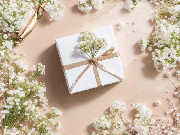 Cherished Moments Gift Box and Gypsophila Flower