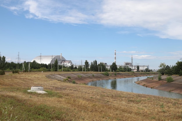 Chernobyl nuclear power plant in chernobyl exclusion zone\
ukraine