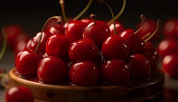 cherries in a bowl