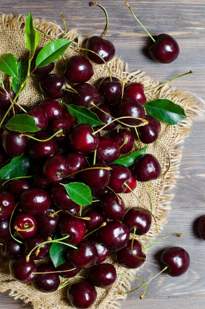 Cherries on the old fabric. 