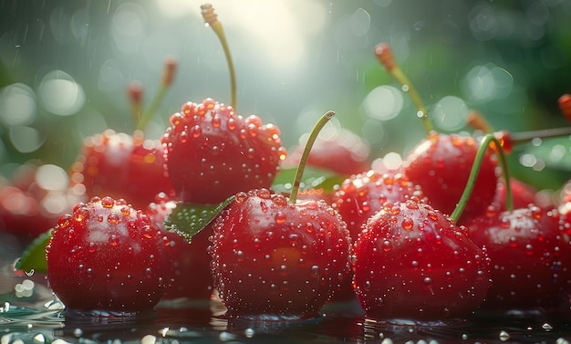 Cherries in the water