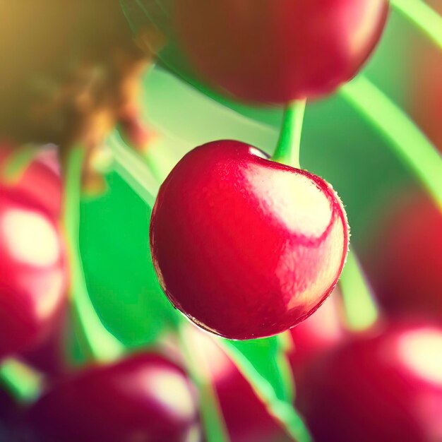 cherry berry fruit nature background