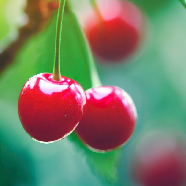 cherry berry fruit nature background