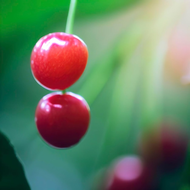 вишня ягоды фрукты природа фон