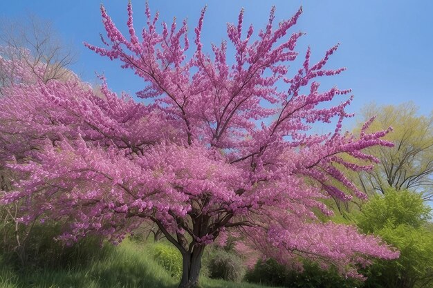 Photo cherry blooming on campus