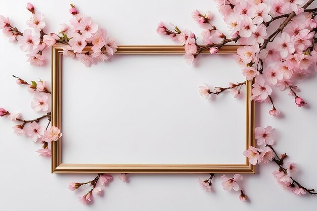 Cherry Blossom Ballet Border Frame Mockup