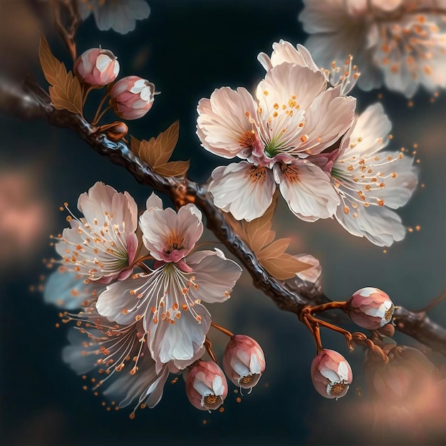 вишневый цвет, красивые цветы сакуры, розовые цветы вишни
