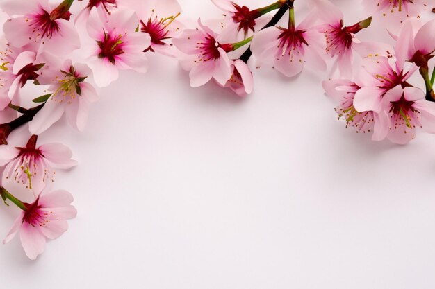 Cherry Blossom Beauty on Blank Paper for mockup