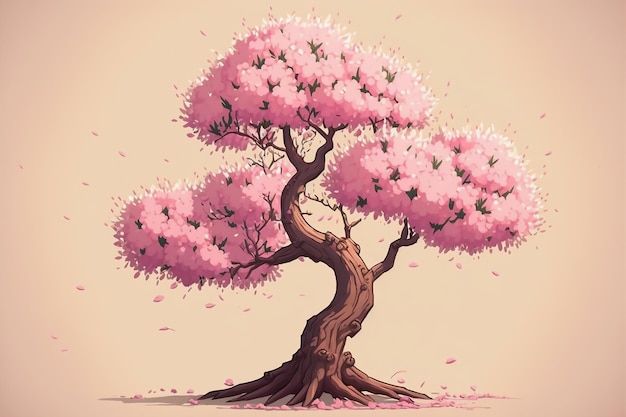 Cherry Blossom Bliss Красивая векторная иллюстрация