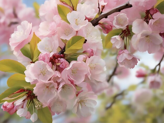 Photo cherry blossom blooming flowers beauty if the nature