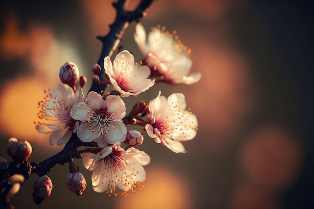 Cherry blossom closeup spring wallpape
