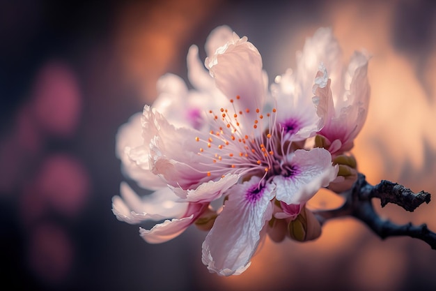 Photo cherry blossom closeup spring wallpaper