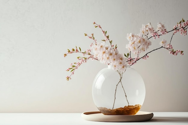 Photo cherry blossom decorative vase