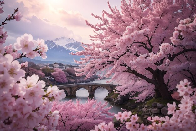 桜の夢の風景