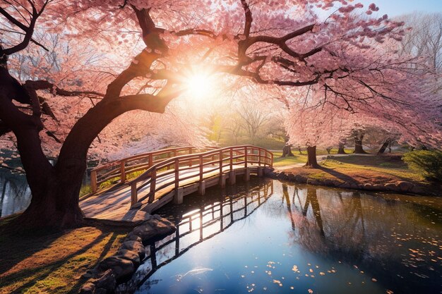 Cherry Blossom Elegance Beautiful Spring Scene