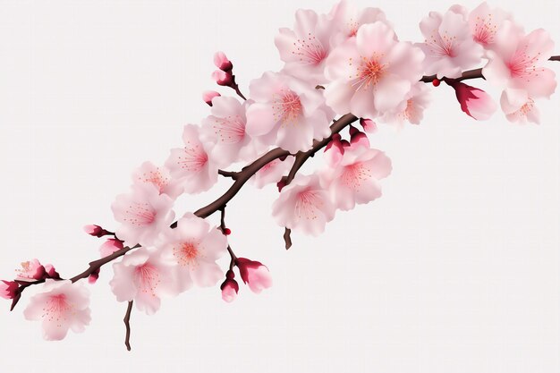 Cherry blossom flower png isolated on transparent background