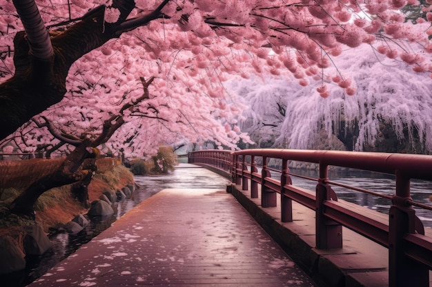 Cherry Blossom Garden Generatieve AI