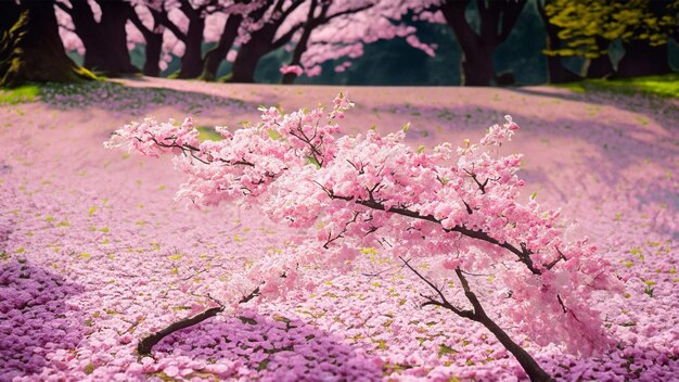 写真 チェリーの花の庭