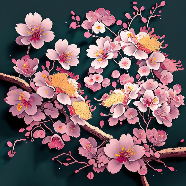 Cherry blossom illustration