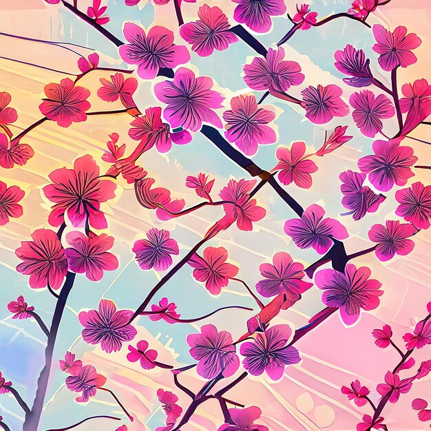 Cherry blossom illustration