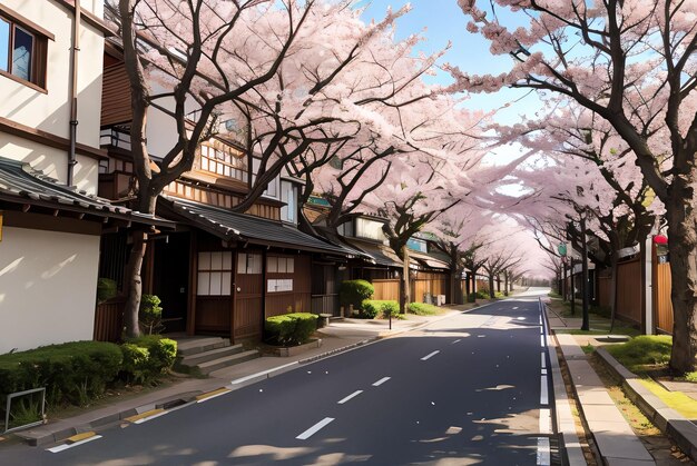 写真 日本街の桜