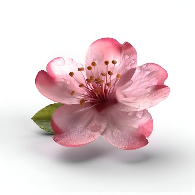 Cherry blossom isolated on white background clipping path included