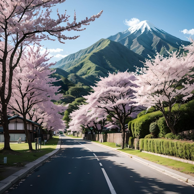 日本街の桜