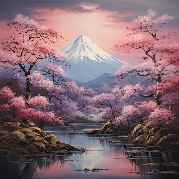 Cherry blossom landscape 33