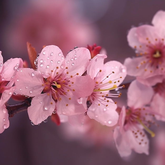 Cherry blossom macro unsplash photo graphy Generative AI