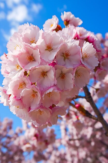 桜の花の写真を撮る