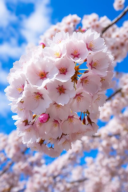 桜の花の写真を撮る