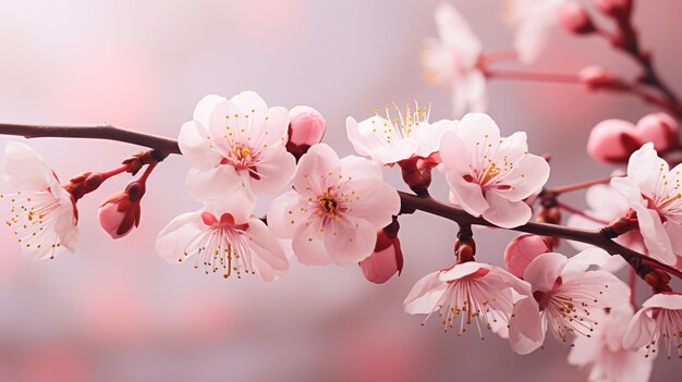 Cherry blossom sakura in japanese prunus serrulata symbolic and cultural icon small delicate petals white to pale pink spring banner copy space greeting card background