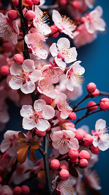 Photo cherry blossom sakura macro photography with blur background in taipei taiwan