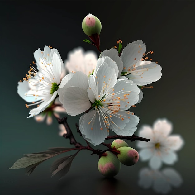 Вишневый цвет сакуры белые цветы