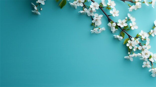 Photo cherry blossom spring background with copy space vector illustration