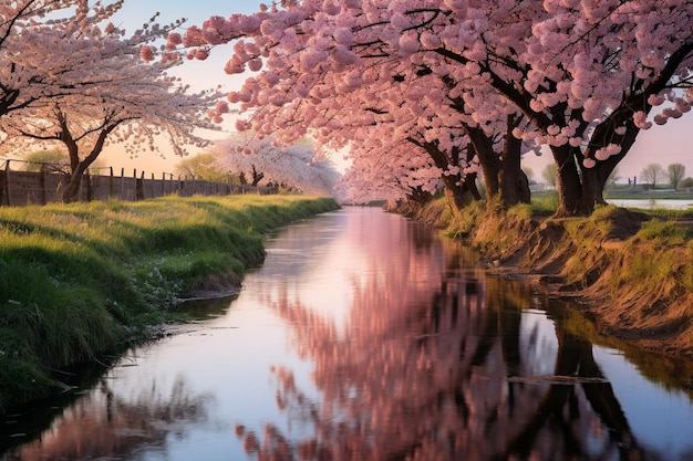 春の季節の風景の桜の花