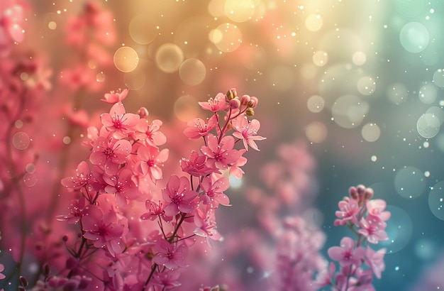 Cherry blossom in spring time with bokeh background