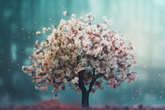 Cherry blossom tree flower Generate Ai