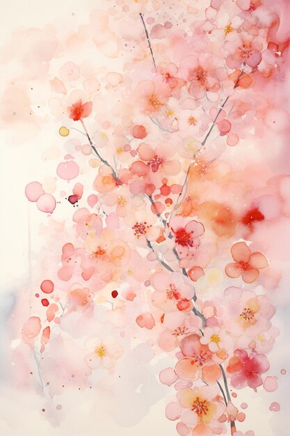 Cherry blossom tree in pink and pink