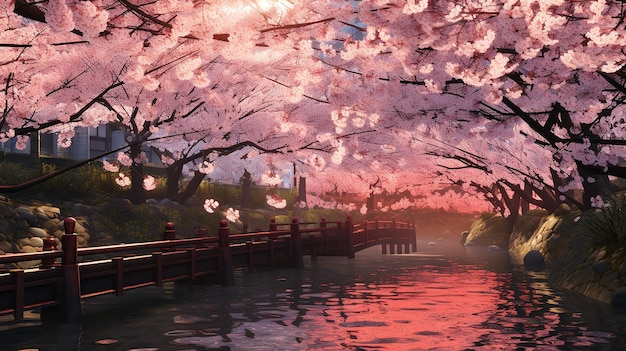 cherry blossom trees