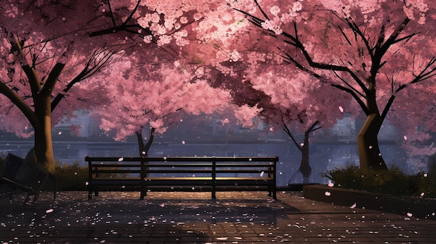 cherry blossom trees