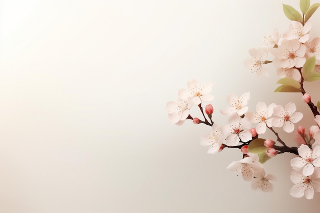 Cherry blossom on a white background