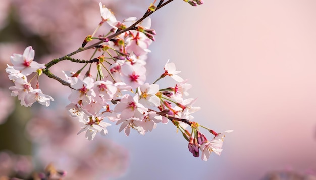 Cherry blossom with pastel background from Sweden nature