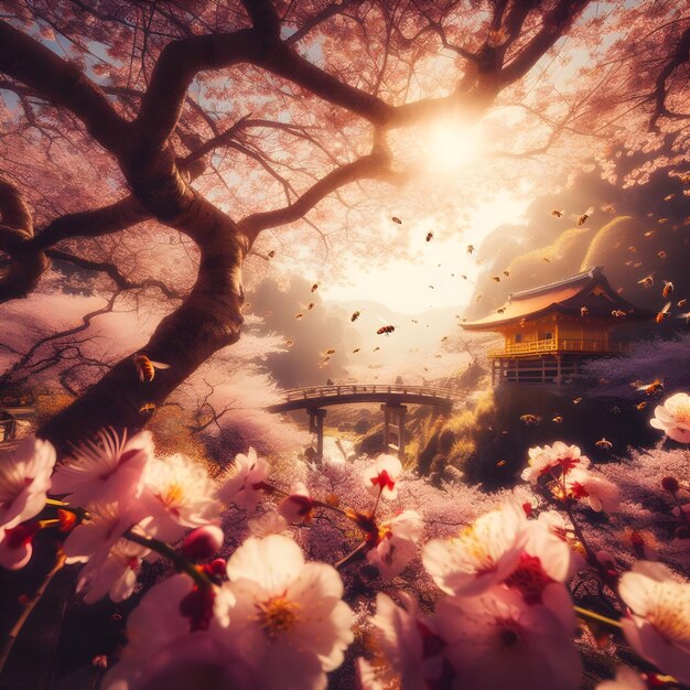 Photo cherry blossom