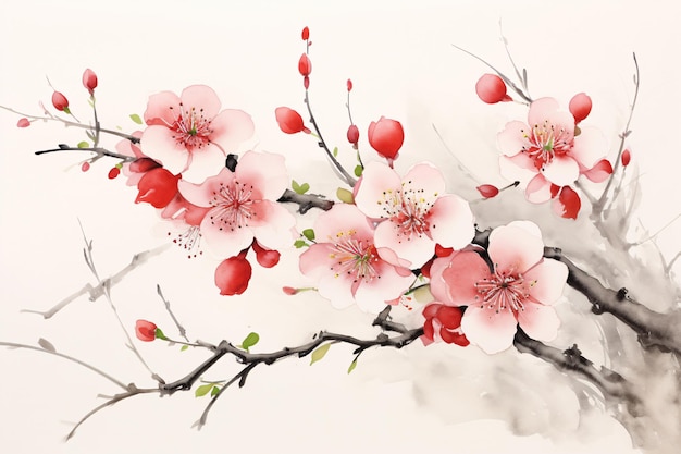 cherry blossoms are a popular form of art by person