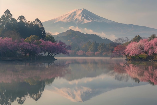 Photo cherry blossoms bloom at nishihirabatake park japan