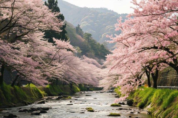 Photo cherry blossoms in full bloom in kyoto sakura blossoms in full bloom maruyama park comes alive as vibrant sakura ai generated