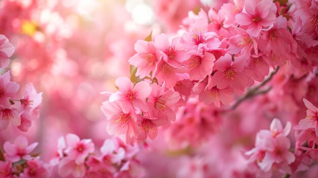 写真 公園でピンクと白の花束を生み出す桜が満開にいています