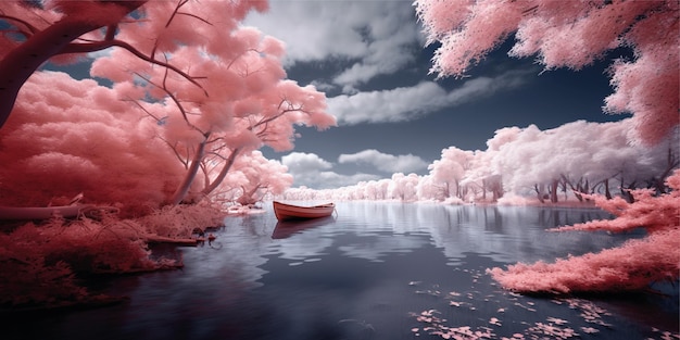 cherry blossoms landscape spring