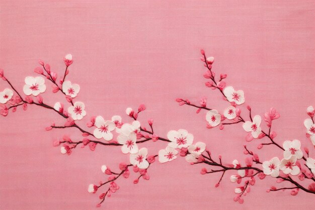 cherry blossoms on a pink background